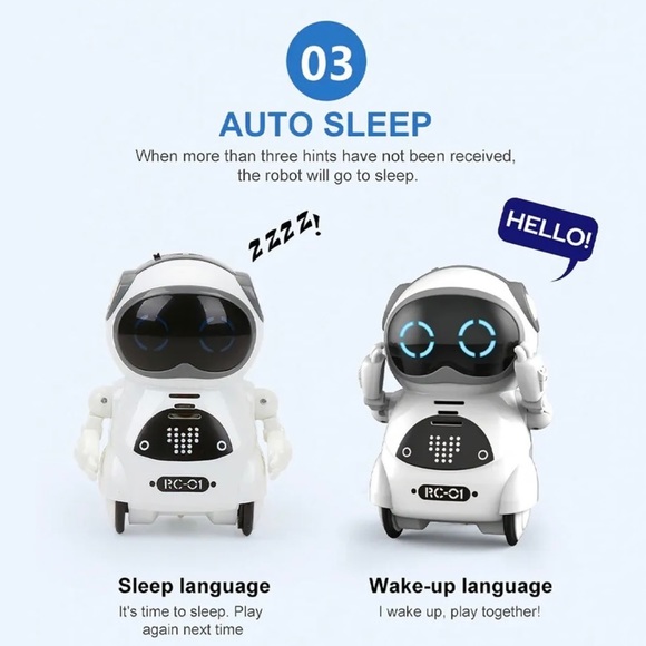 New Pocket Mini RC Robot Talking Interactive Kids Toy Gift Smart Toys Robots - Picture 7 of 15